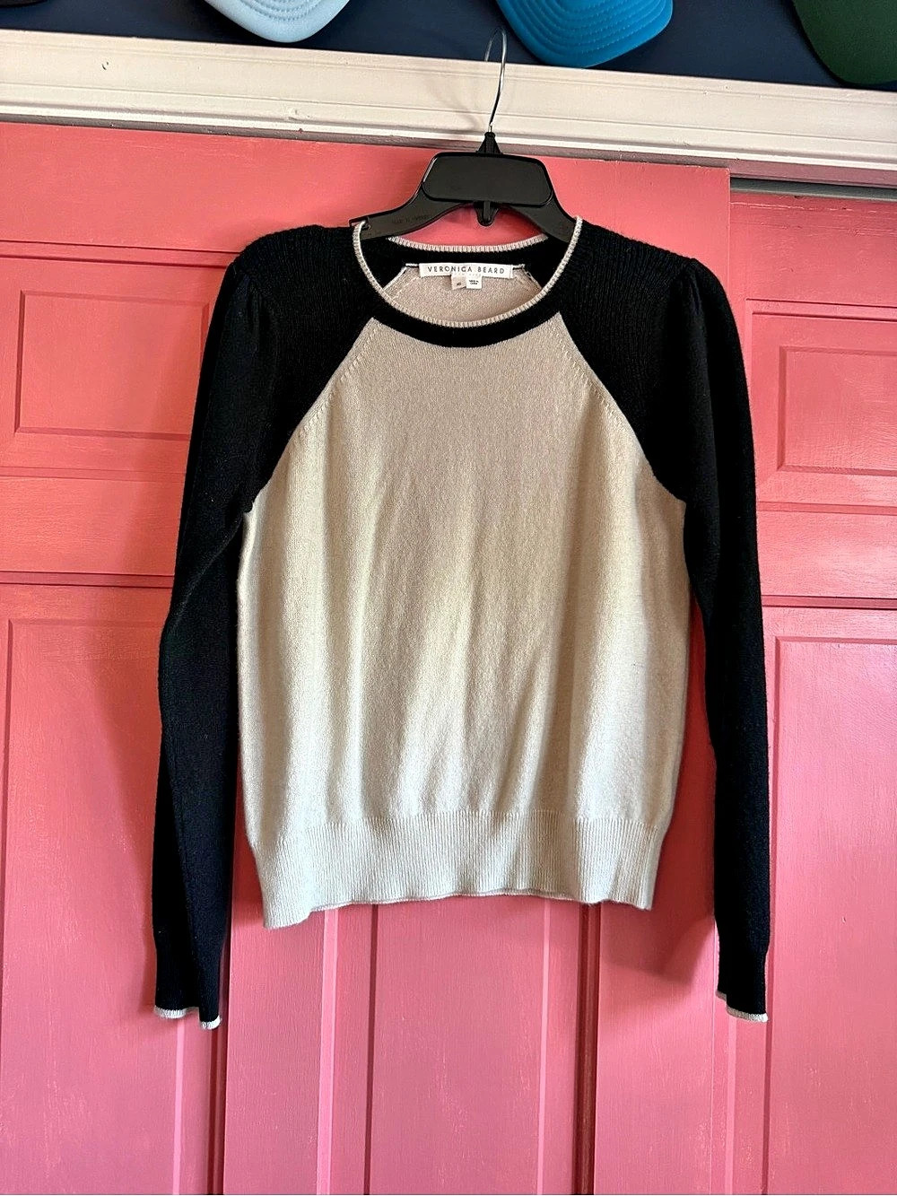 Veronica Beard Albertina Cashmere Sweater Color Block Cashmere Sweater Size XS